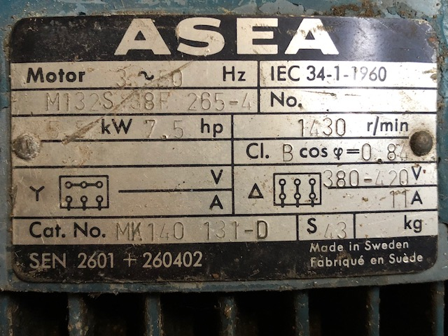 5,5 kW Asea E-Motor - HSO